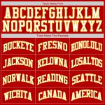 Personalized Red White-Gold Authentic American Flag Fashion Baseball Jersey Team Custom Name and Number