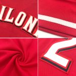 Personalized Red White-Gold Authentic Baseball Jersey Team Custom Name and Number