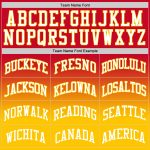 Personalized Red White-Gold Authentic Fade Fashion Basketball Jersey Team Custom Name and Number