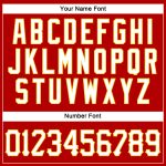 Personalized Red White-Gold Authentic Sleeveless Baseball Jersey Team Custom Name and Number