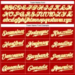 Personalized Red White-Gold Authentic Sleeveless Baseball Jersey Team Custom Name and Number