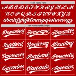 Personalized Red White-Gold Authentic Throwback Baseball Jersey Team Custom Name and Number