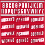 Personalized Red White-Gold Authentic Throwback Basketball Jersey Team Custom Name and Number