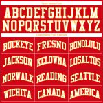 Personalized Red White-Gold Authentic Throwback Rib-Knit Baseball Jersey Shirt Team Custom Name and Number