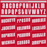 Personalized Red White-Gold Authentic Throwback Rib-Knit Baseball Jersey Shirt
