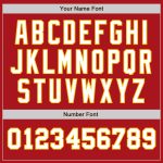 Personalized Red White-Gold Authentic Two Tone Baseball Jersey Team Custom Name and Number
