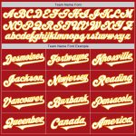 Personalized Red White-Gold Authentic Two Tone Baseball Jersey Team Custom Name and Number