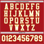Personalized Red White-Gold Bomber Full-Snap Varsity Letterman Jacket