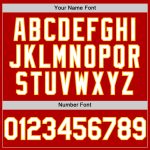 Personalized Red White-Gold Line Authentic Baseball Jersey Team Custom Name and Number