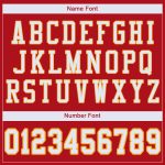 Personalized Red White-Gold Mesh Authentic Football Jersey