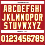 Personalized Red White-Gold Mesh Authentic Throwback Football Jersey Team Custom Name and Number