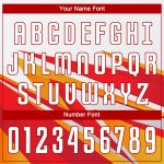 Personalized Red White-Gold Sublimation Soccer Uniform Jersey Team Custom Name and Number