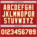 Personalized Red White-Gold Two-Button Unisex Softball Jersey Team Custom Name and Number
