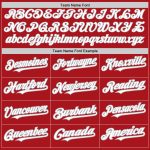 Personalized Red White-Gray 3 Colors Arm Shapes Authentic Baseball Jersey Team Custom Name and Number