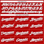 Personalized Red White-Gray Authentic Sleeveless Baseball Jersey Team Custom Name and Number