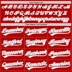 Personalized Red White-Gray Authentic Throwback Baseball Jersey Team Custom Name and Number