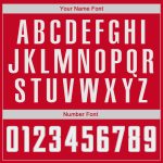 Personalized Red White-Gray Authentic Throwback Basketball Jersey Team Custom Name and Number