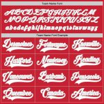 Personalized Red White-Gray Hockey Jersey