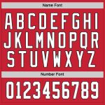 Personalized Red White-Gray Hockey Jersey Team Custom Name and Number