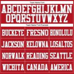 Personalized Red White-Gray Mesh Authentic Football Jersey Team Custom Name and Number