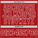Personalized Red White-Gray Mesh Authentic Throwback Baseball Jersey