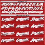 Personalized Red White-Gray Mesh Authentic Throwback Baseball Jersey Team Custom Name and Number