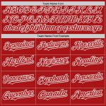 Personalized Red White-Gray Mesh Authentic Throwback Baseball Jersey