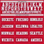 Personalized Red White-Gray Mesh Authentic Throwback Football Jersey Team Custom Name and Number