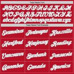 Personalized Red White-Gray Performance T-Shirt Team Custom Name and Number