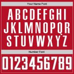 Personalized Red White-Gray Performance T-Shirt Team Custom Name and Number