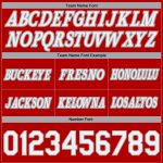 Personalized Red White-Gray Pinstripe Fade Fashion Authentic Basketball Shorts Team Custom Name and Number