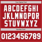 Personalized Red White-Gray Two-Button Unisex Softball Jersey Team Custom Name and Number
