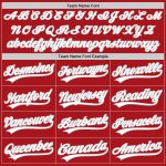 Personalized Red White-Gray Two-Button Unisex Softball Jersey Team Custom Name and Number