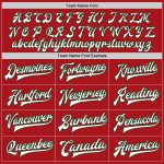 Personalized Red White-Green Bomber Full-Snap Varsity Letterman Two Tone Jacket Team Custom Name and Number