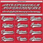 Personalized Red White-Green Hockey Jersey