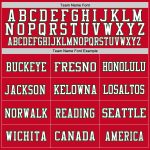 Personalized Red White-Green Mesh Authentic Football Jersey Team Custom Name and Number