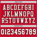 Personalized Red White-Green Mesh Authentic Football Jersey Team Custom Name and Number