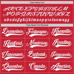 Personalized Red White Hockey Jersey Team Custom Name and Number
