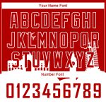 Personalized Red White Holiday Travel Monuments Silhouette Authentic City Edition Basketball Jersey Team Custom Name and Number