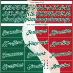 Personalized Red White-Kelly Green 3D Mexico Authentic Basketball Jersey Team Custom Name and Number