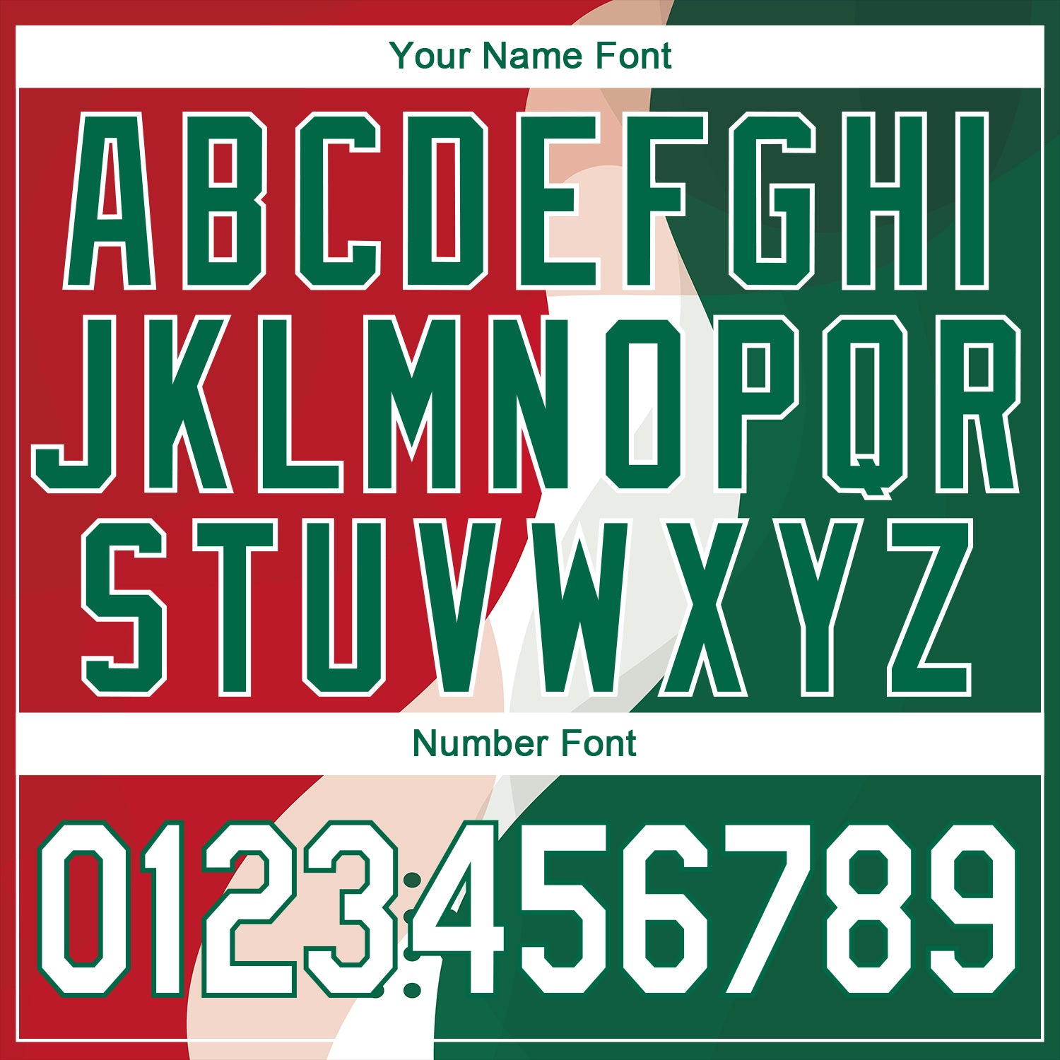 Personalized Red White-Kelly Green 3D Mexico Performance T-Shirt Team Custom Name and Number Personalized Red White-Kelly Green 3D Mexico Performance T-Shirt Team Custom Name and Number - Image 4