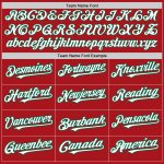 Personalized Red White-Kelly Green Authentic Raglan Sleeves Baseball Jersey Team Custom Name and Number