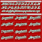 Personalized Red White-Kelly Green Authentic Sleeveless Baseball Jersey Team Custom Name and Number