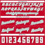 Personalized Red White-Kelly Green Authentic Throwback Basketball Shorts Team Custom Name and Number