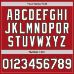 Personalized Red White-Kelly Green Bomber Full-Snap Varsity Letterman Jacket Team Custom Name and Number