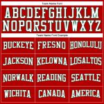 Personalized Red White-Kelly Green Long Sleeve Performance T-Shirt Team Custom Name and Number