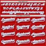 Personalized Red White-Light Blue Authentic Throwback Baseball Jersey Team Custom Name and Number