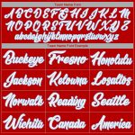 Personalized Red White-Light Blue Authentic Throwback Basketball Jersey Team Custom Name and Number
