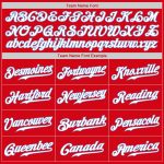 Personalized Red White-Light Blue Authentic Throwback Rib-Knit Baseball Jersey Shirt Team Custom Name and Number