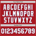 Personalized Red White-Light Blue Bomber Full-Snap Varsity Letterman Two Tone Jacket Team Custom Name and Number